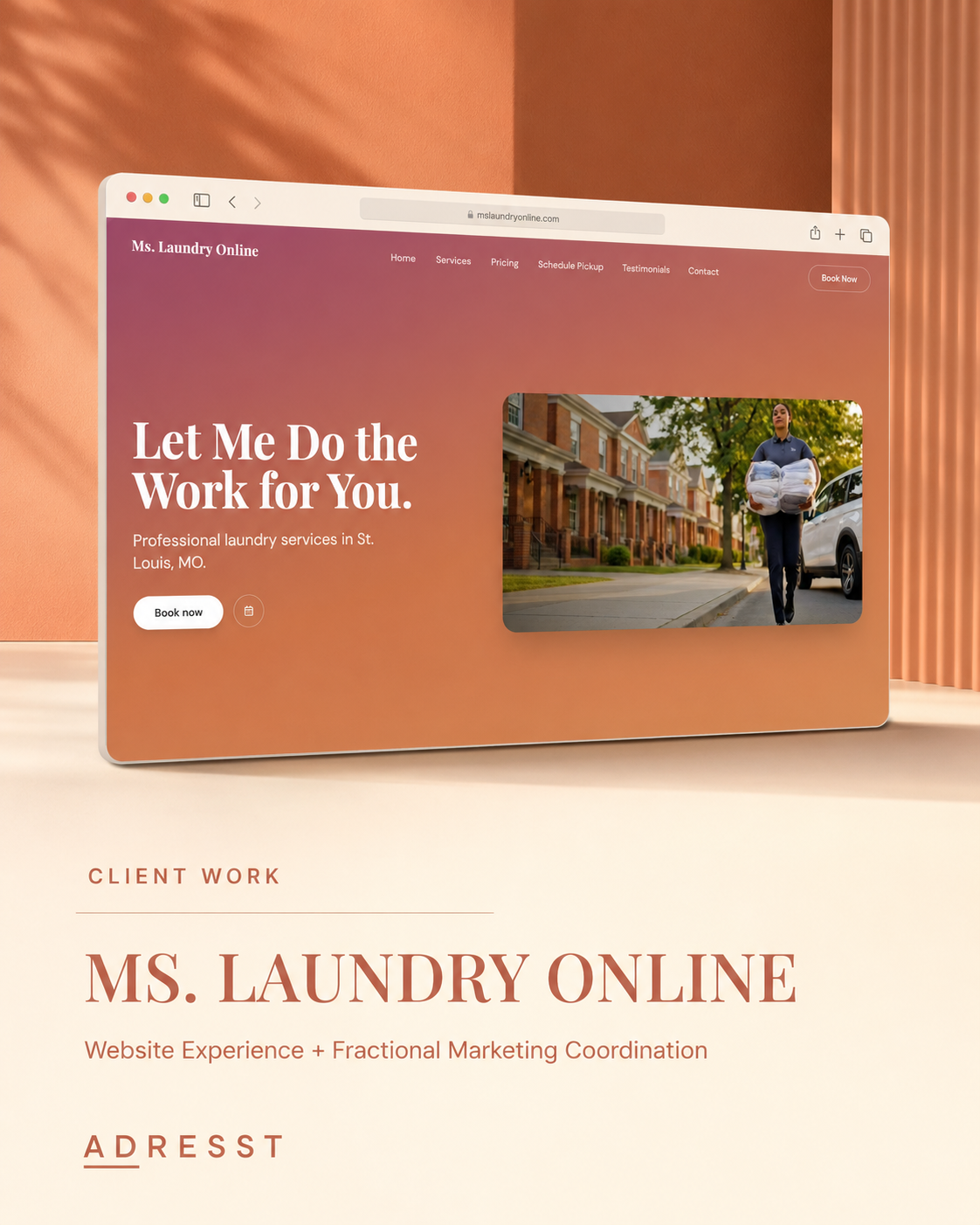 Ms. Laundry Online — Website Experience + Fractional Marketing Coordination