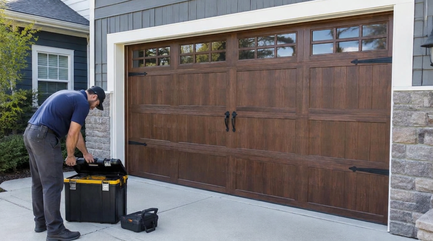 Garage Door Companies at work in a Burbank, CA home